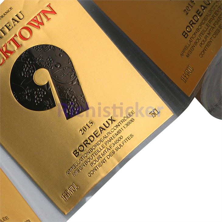 3D Embossed Metal Wine Labels